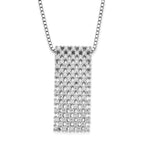Sophia Jewelers Sterling Silver CZ Pendant Necklace with Extender Elegant and Polished