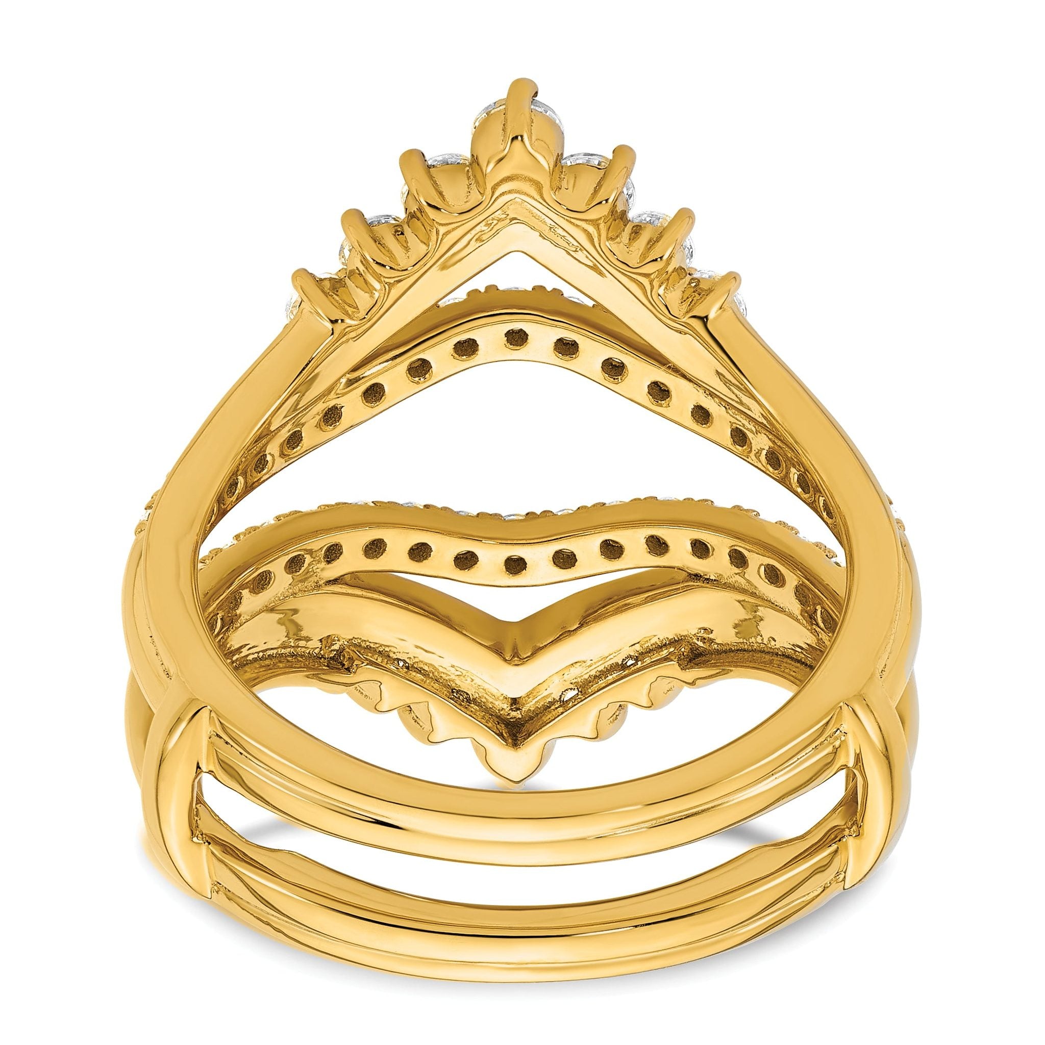 14k 1 carat Lab Grown Diamond VS/SI+ G+ Complete Ring Guard