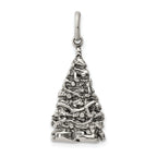 Sterling Silver 925 Christmas Tree Charm Antique Vintage Inspired