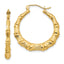 14K Gold Polished Bamboo Hoop Earrings for Women Elegant Design