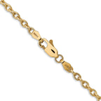 14K Yellow Gold Solid Cable Chain Necklace 3.2mm