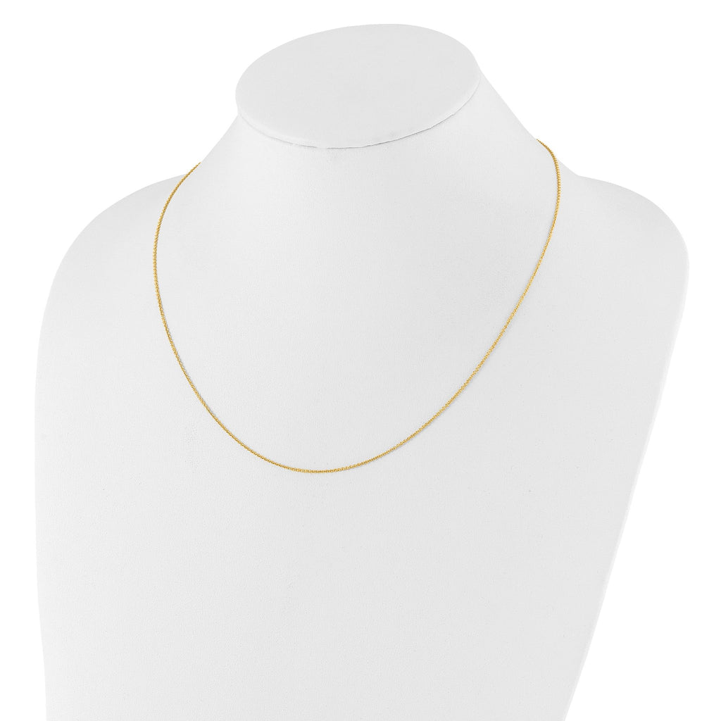 14K Adjustable 1.1mm Round Cable Chain