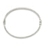 Sterling Silver Diamond Cut 7.5mm Bangle and 5mm Hoop Earring Set