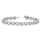 14k White Gold 8 carat Lab Grown Diamond VS+ F+ Complete Fashion Tennis Bracelet