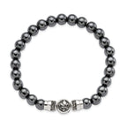 Sterling Silver Reflections 8mm Hematite Beaded 8.5in Bracelet/Bead not included, sold seperately