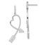Sophia Jewelers Sterling Silver CZ Arrow Heart Dangle Earrings