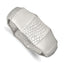 Stainless Steel Brushed and Textured Hinged Bangle Bracelet for Women