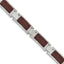 Stainless Steel Brushed with Wood Inlay Link Bracelet for Men
