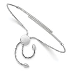 Sophia Jewelers Elegant Sterling Silver CZ Adjustable Bracelet