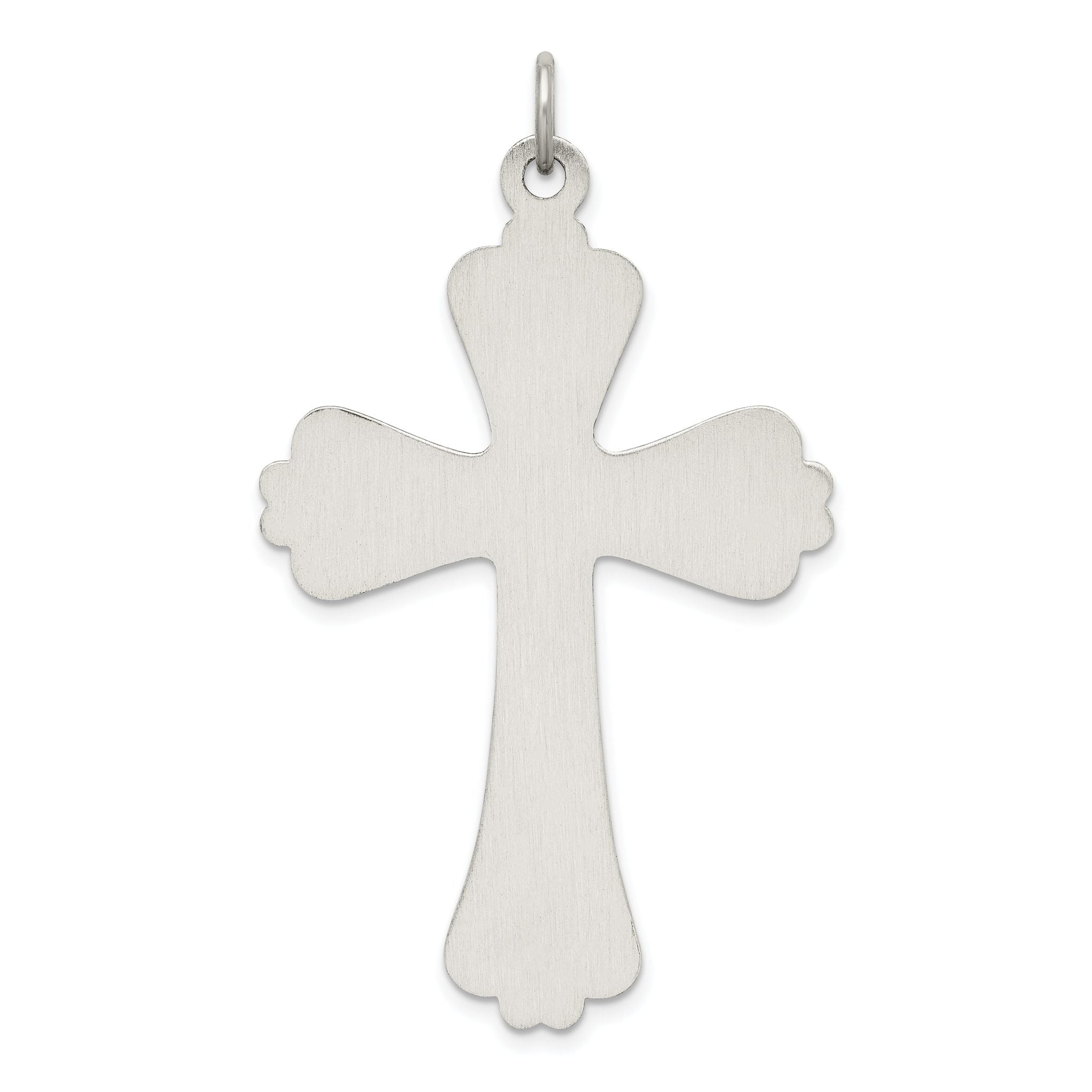 Sophia Jewelers 925 Polished Sterling Silver Antique Cross Pendant