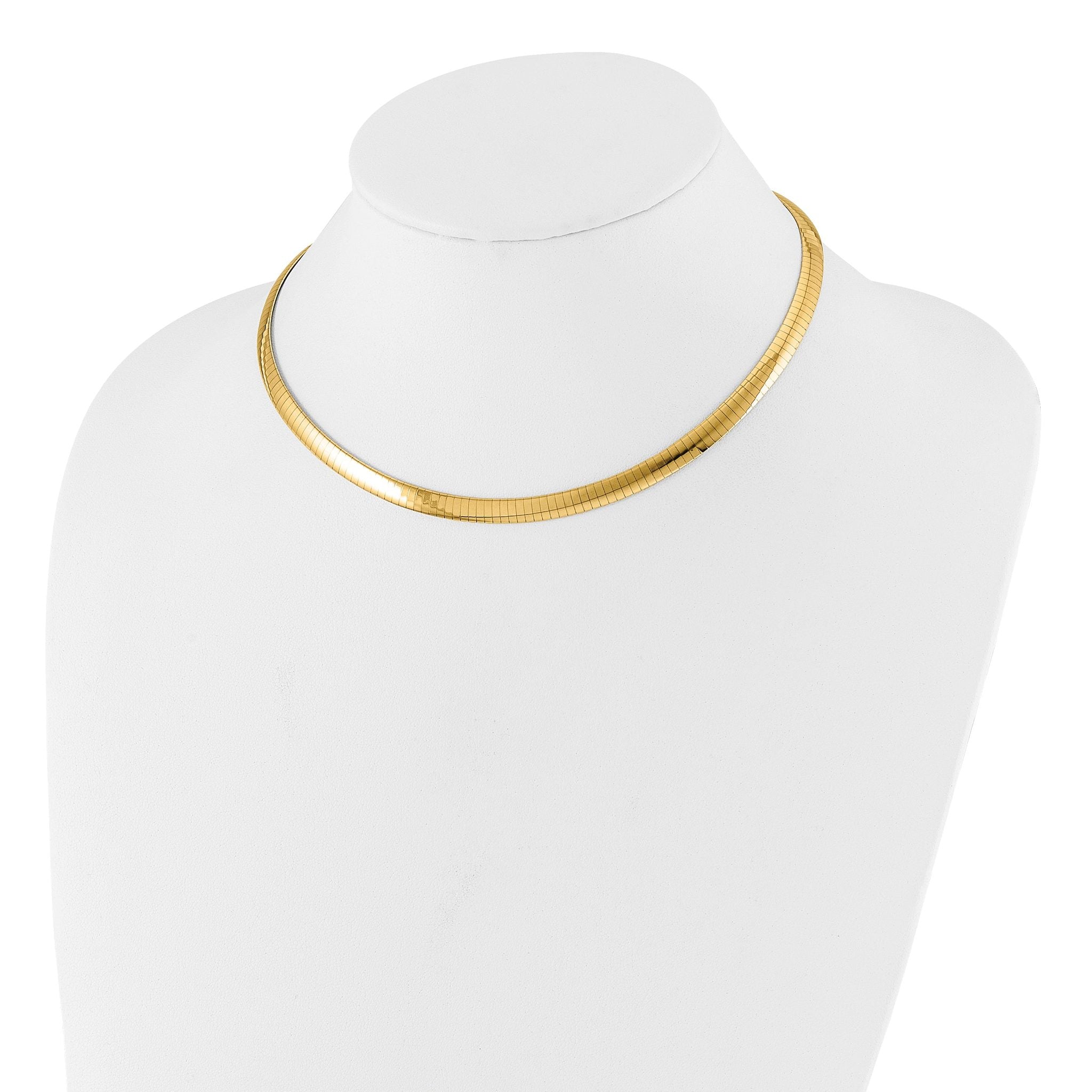 14K 6mm Two-tone Reversible Omega Necklace Secondary image