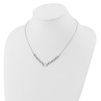 14k White Gold 1 carat Lab Grown Diamond VS/SI+ G+ 18 inch Fashion Link Necklace