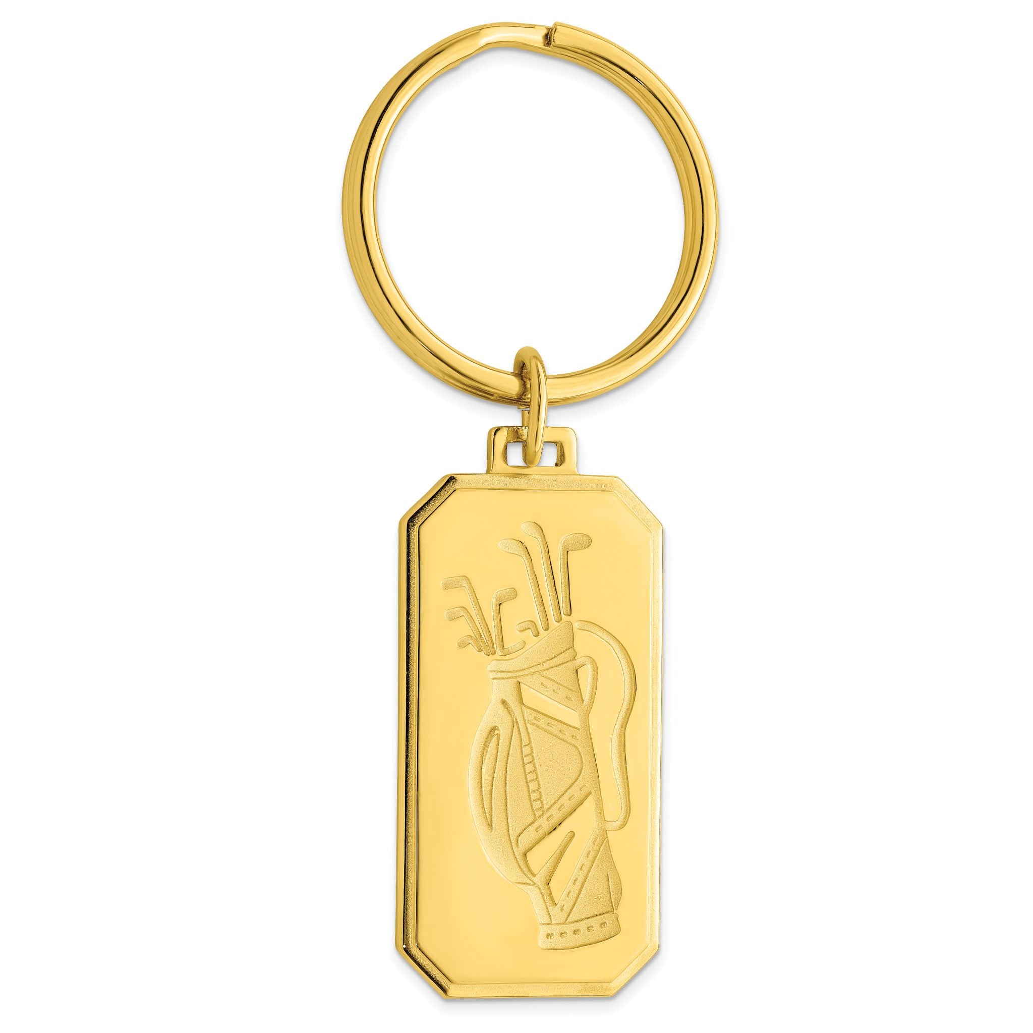 Gold-plated Kelly Waters Golf Bag Key Ring Main image