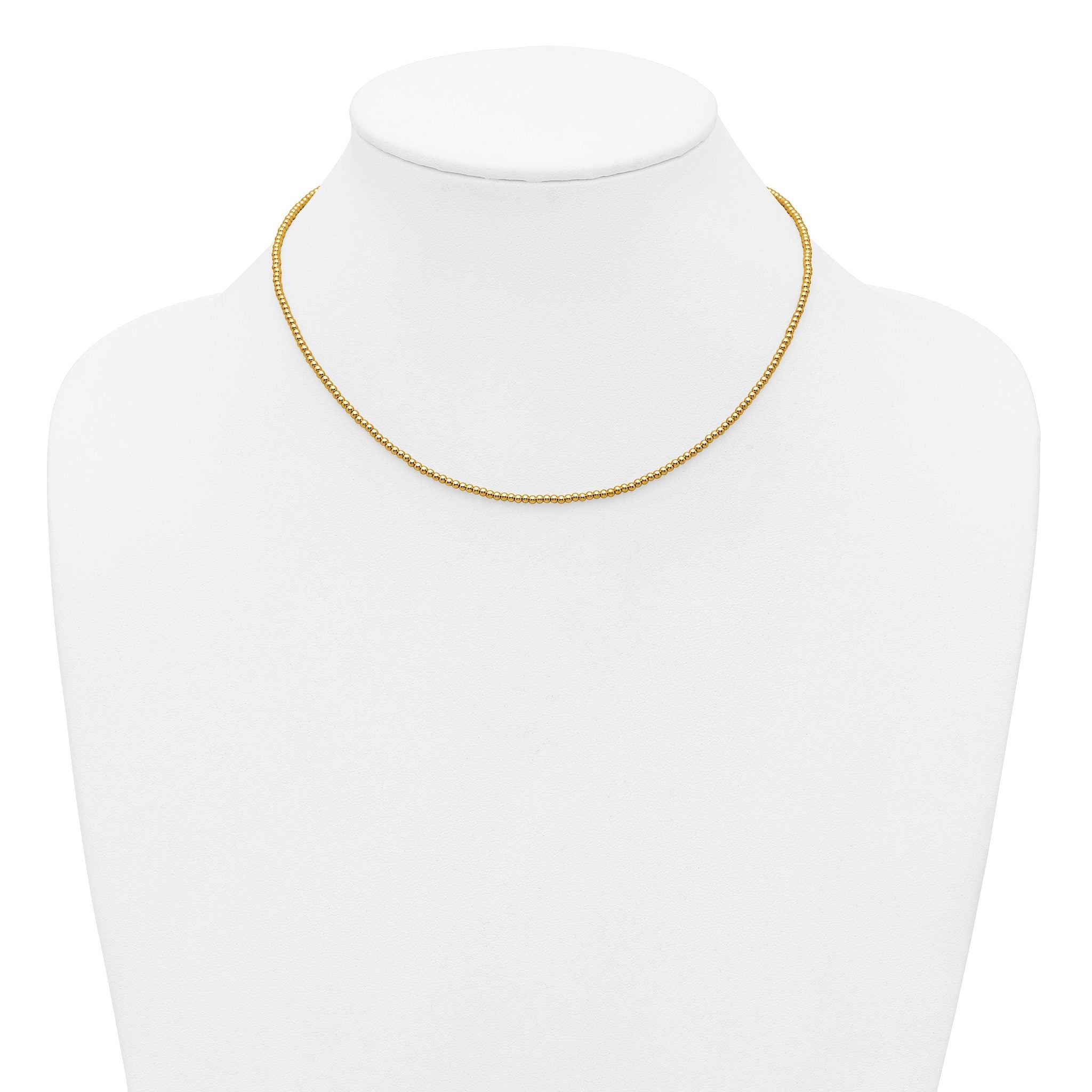 14K Gold Filled 2.0mm Beaded Necklace