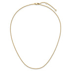Sterling Silver Gold-plated 1mm Spiga 1in+1in Adjustable Chain