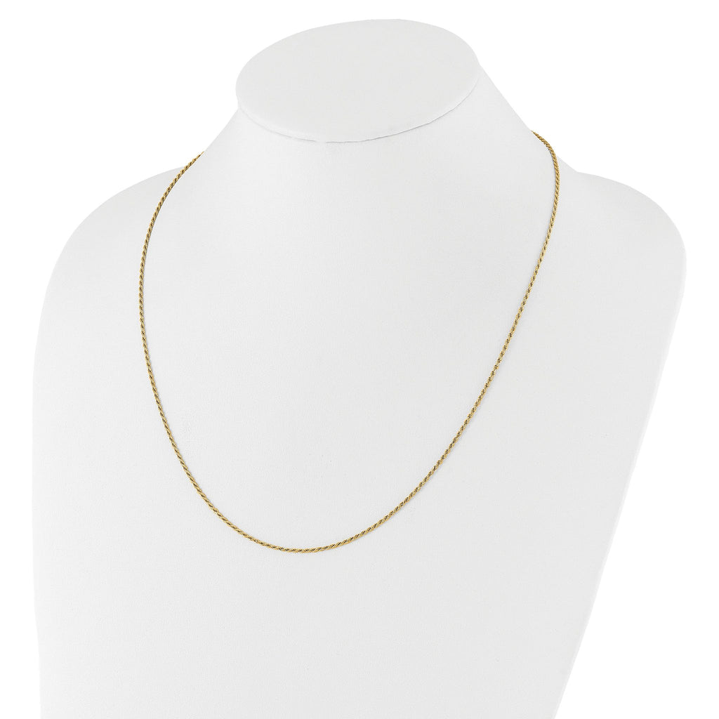 Diamond-Cut Rope Chain in Gold-Plated Sterling Silver, 1.4mm