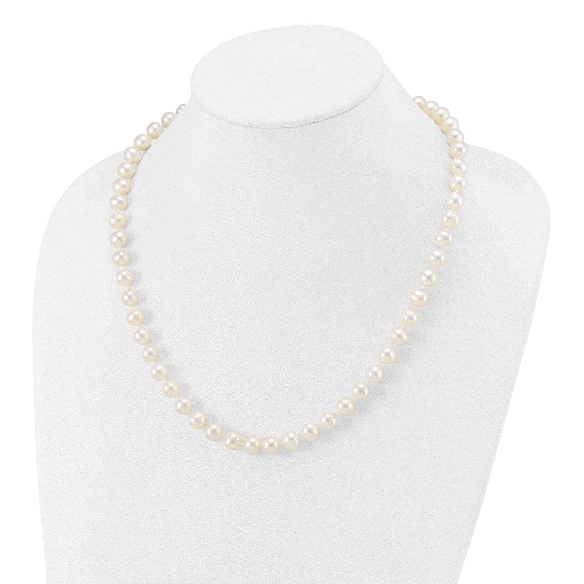 14K Gold Filled 8-9mm White Cultured Freshwater Pearl Necklace