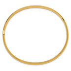 10k 3/16 High Polished Hinged Bangle Bracelet