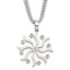 Stainless Steel Snowflake w/ CZs 22in Necklace