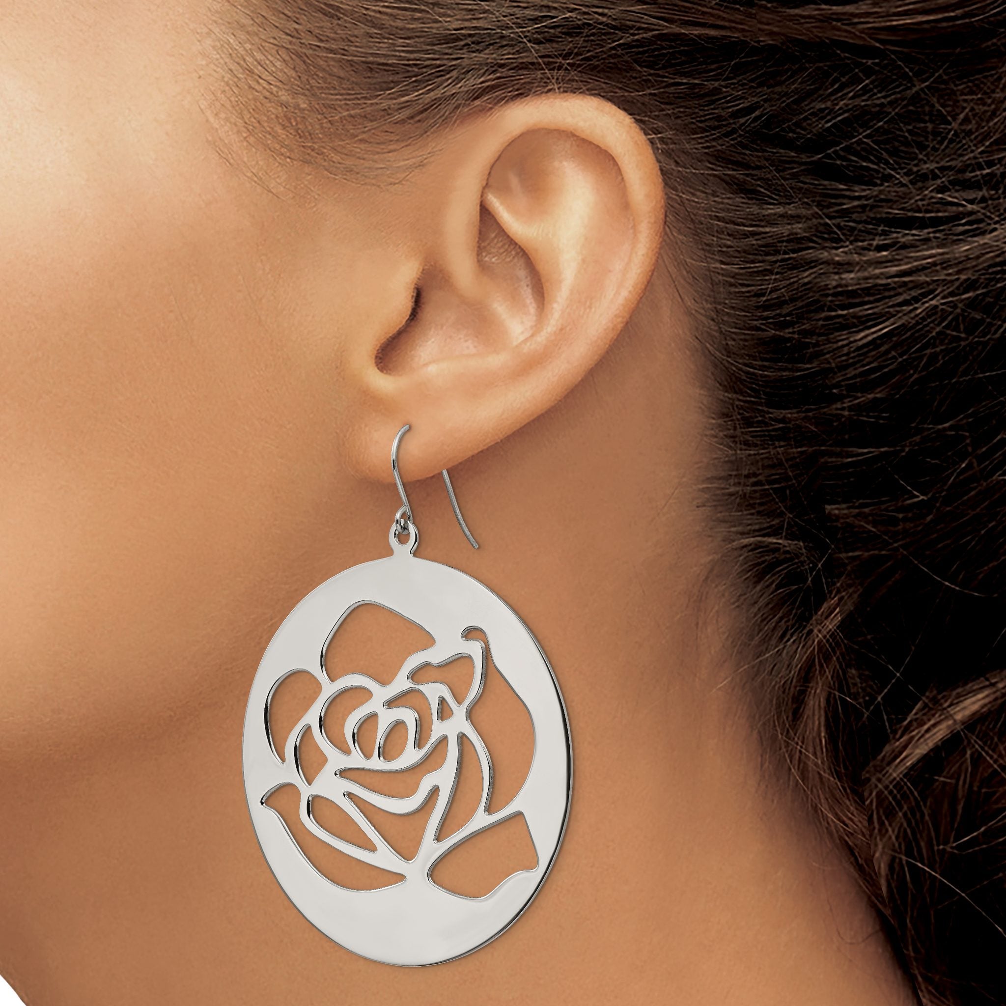Stainless Steel Polished Drop Dangle Earrings for Women