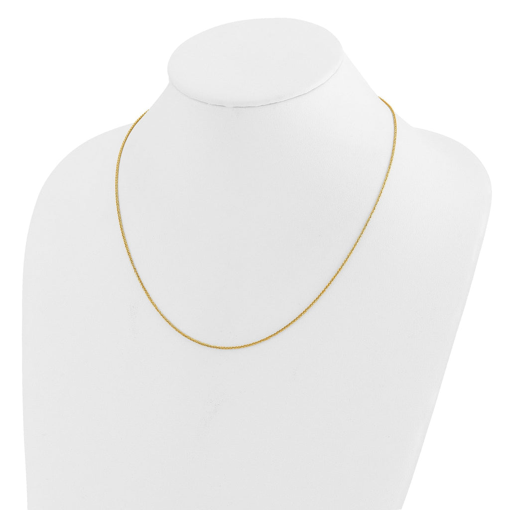 Diamond-Cut Wheat Chain Necklace in 14K Yellow Gold, 1.2mm