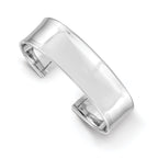 14K White Gold Polished Cuff Bangle Elegant Women's Bracelet