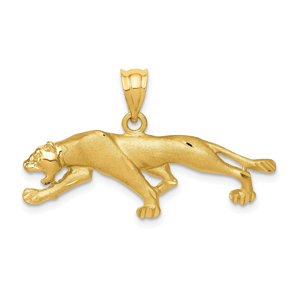 14K Gold Panther Pendant for Men  Bold, Solid Design with Casted Detail