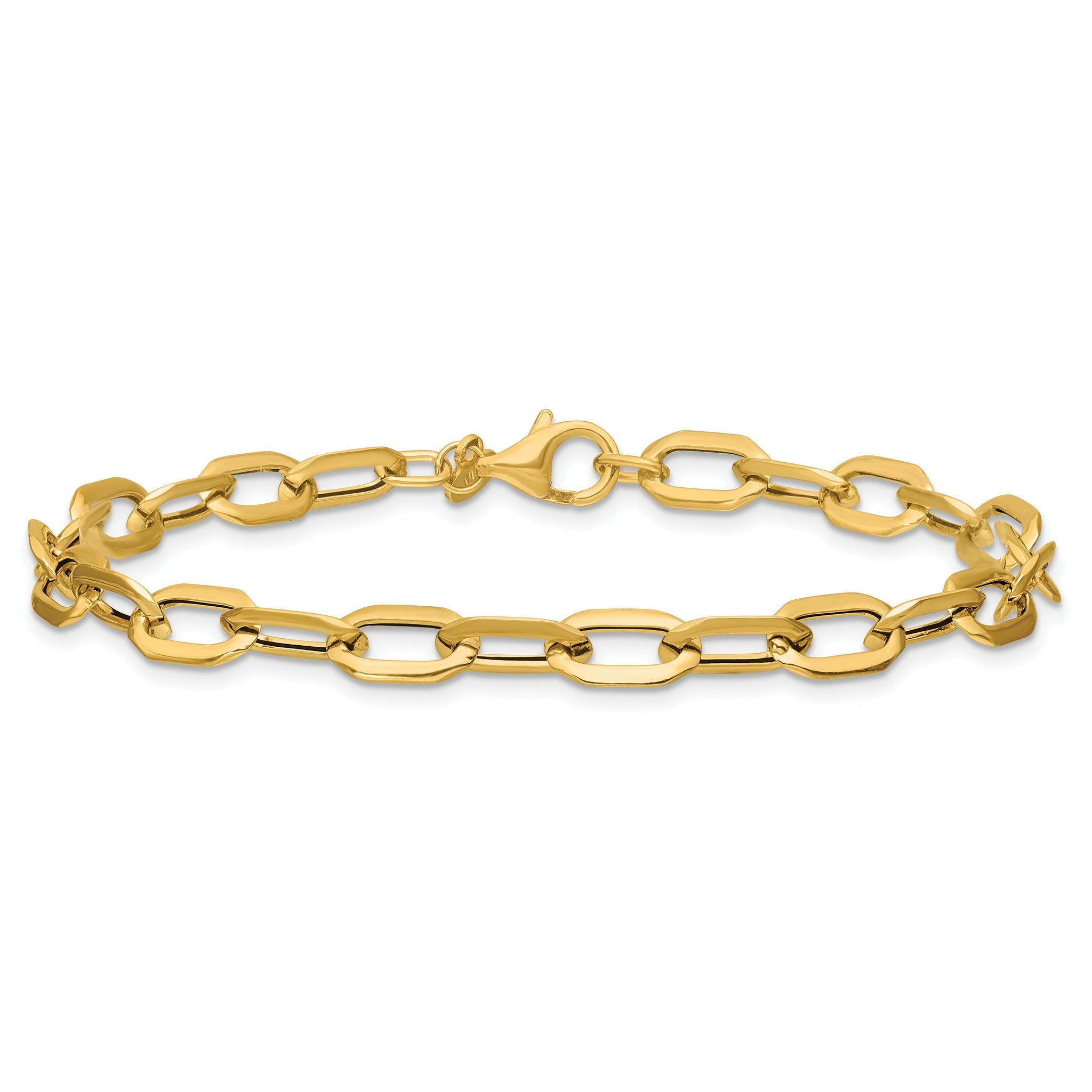 14K Polished Fancy Link Bracelet