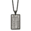 Chisel Stainless Steel Brushed and Polished Black IP-plated Power and Passion Pendant on a 22 inch Cable Chain Necklace