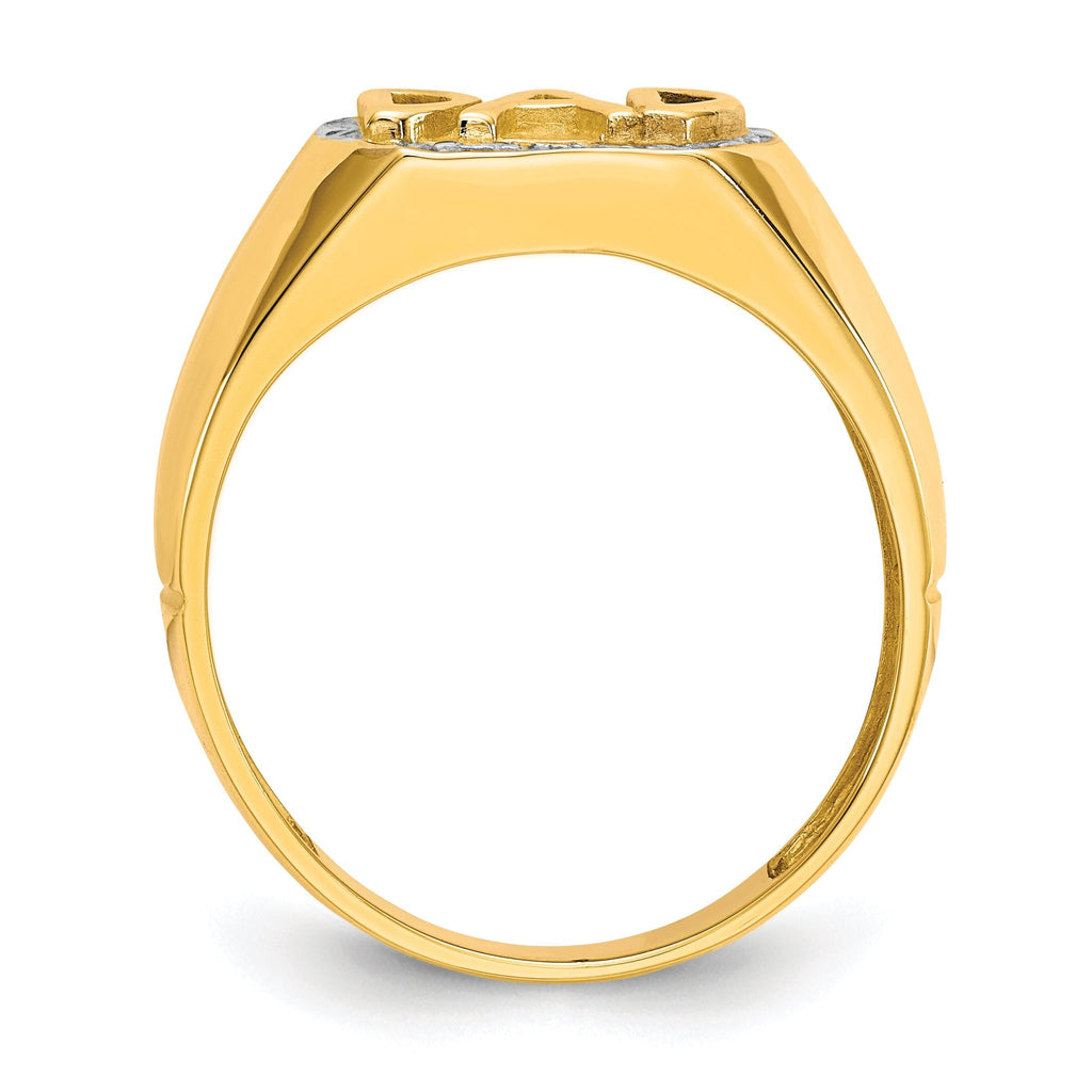 10k Men's Diamond DAD Ring