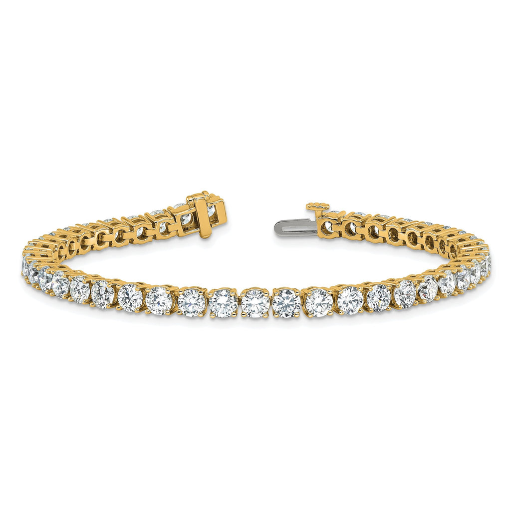 14k 10 carat Lab Grown Diamond VS/SI+ G+ Complete Tennis Bracelet
