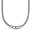 Sterling Silver Rhodium-plated Polished Beads Double Strand Mesh 16 inch with 2 inch Extender Necklace