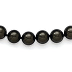 Sophia Jewelers Black Shell Pearl Hand-Knotted Slip-On Necklace 36 Elegant