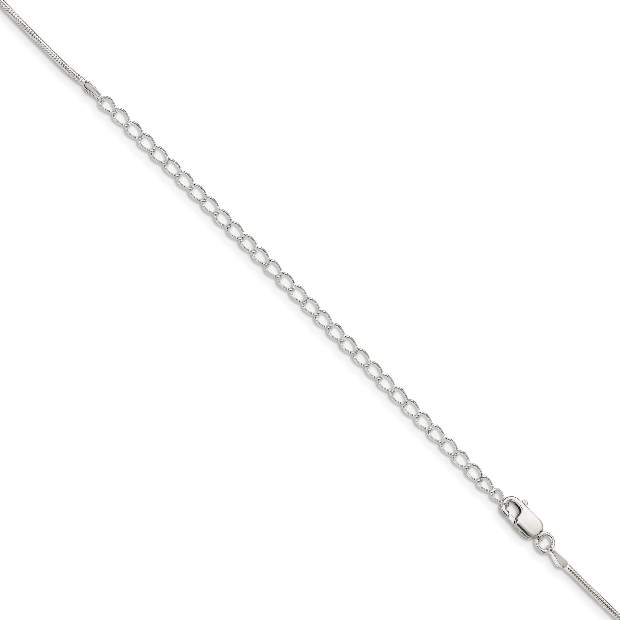 Sterling Silver 1.2mm Snake Chain With 2 Inch Extension