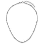 Sterling Silver Rhodium-plated Polished 2-strand 16 inch with 2 inch extender Necklace