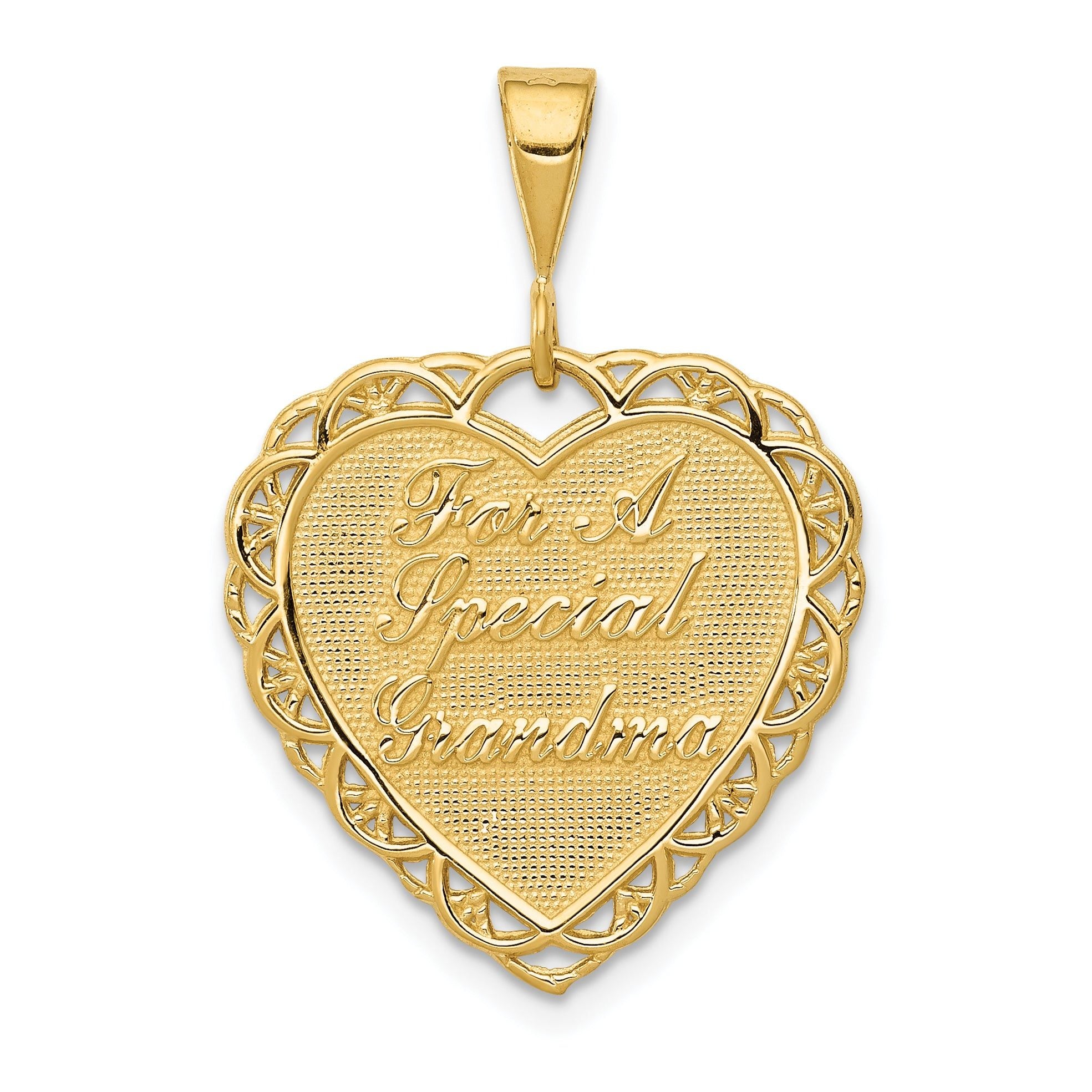 14K Gold Reversible Grandma Pendant Elegant Themed Jewelry Main image