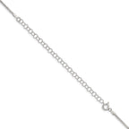 Sterling Silver 1.5mm Diamond-Cut Round Box Chain With 2 Inch Extension