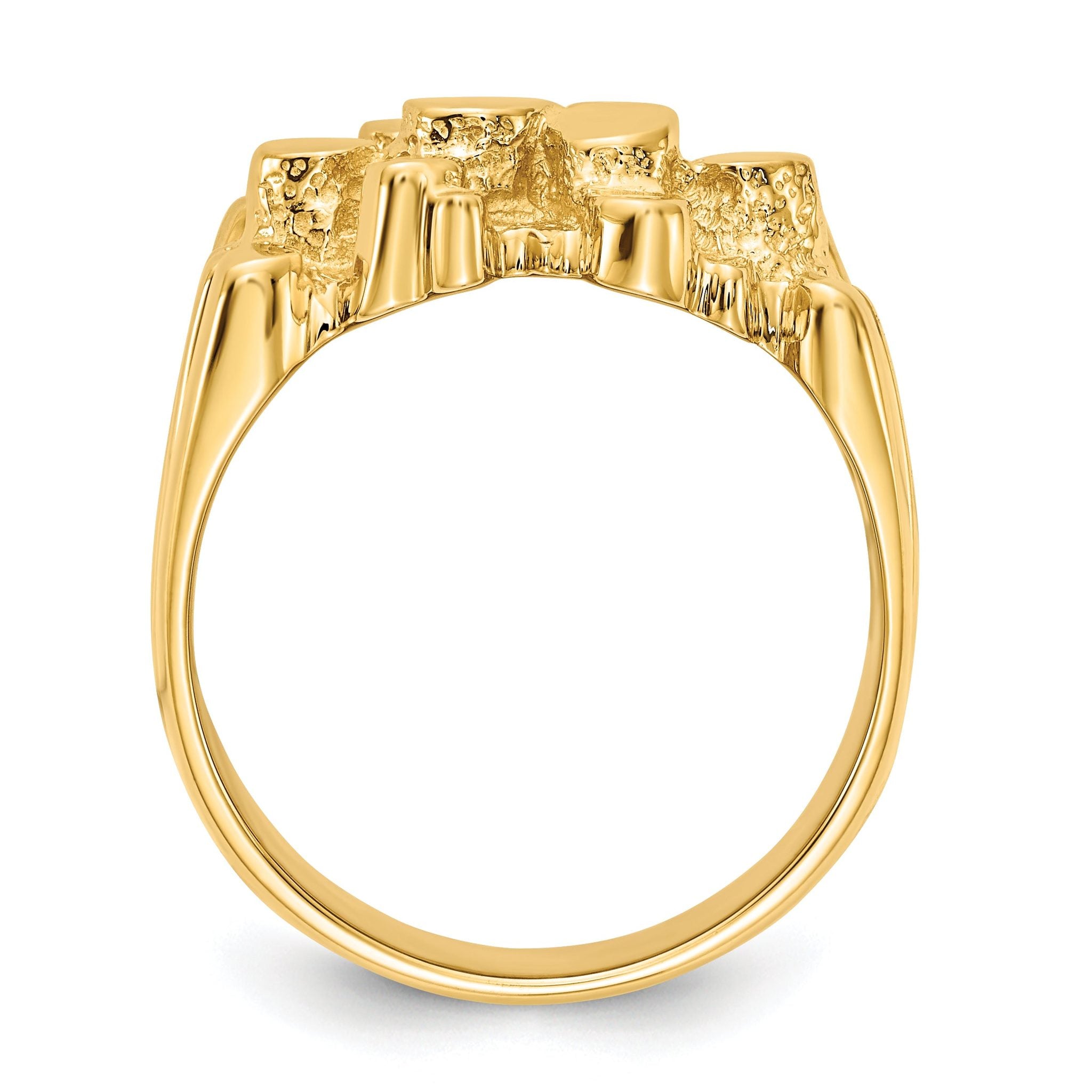 14k Men's Nugget Ring Secondary image