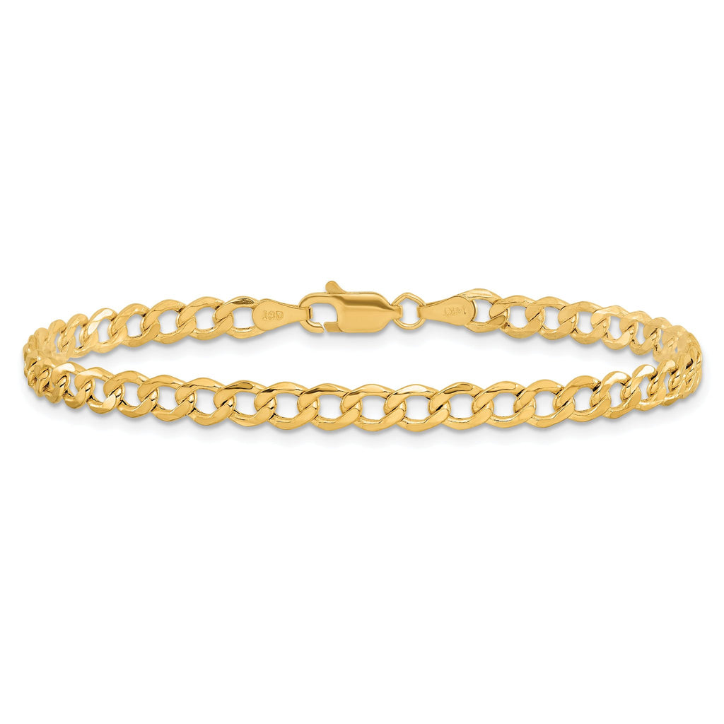 Curb Chain Bracelet in 14K Yellow Gold, 4.3mm