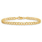 Curb Chain Bracelet in 14K Yellow Gold, 4.3mm