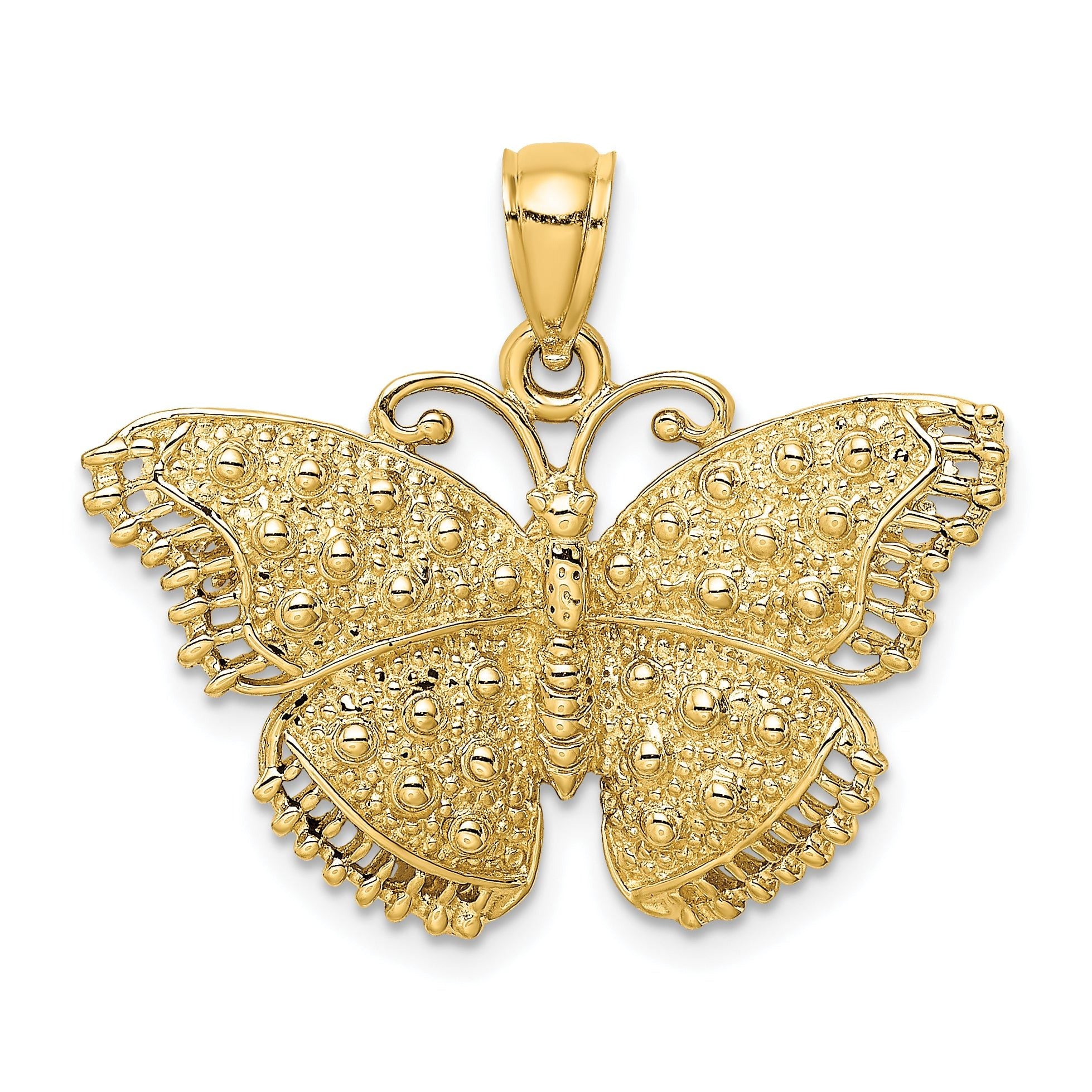 14K Textured Butterfly Charm Main image
