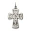 Sterling Silver 925 Antiqued Cross Pendant with Solid Die-Struck Design