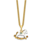 Rocking Horse Trinket Box & Necklace Set in Pewter