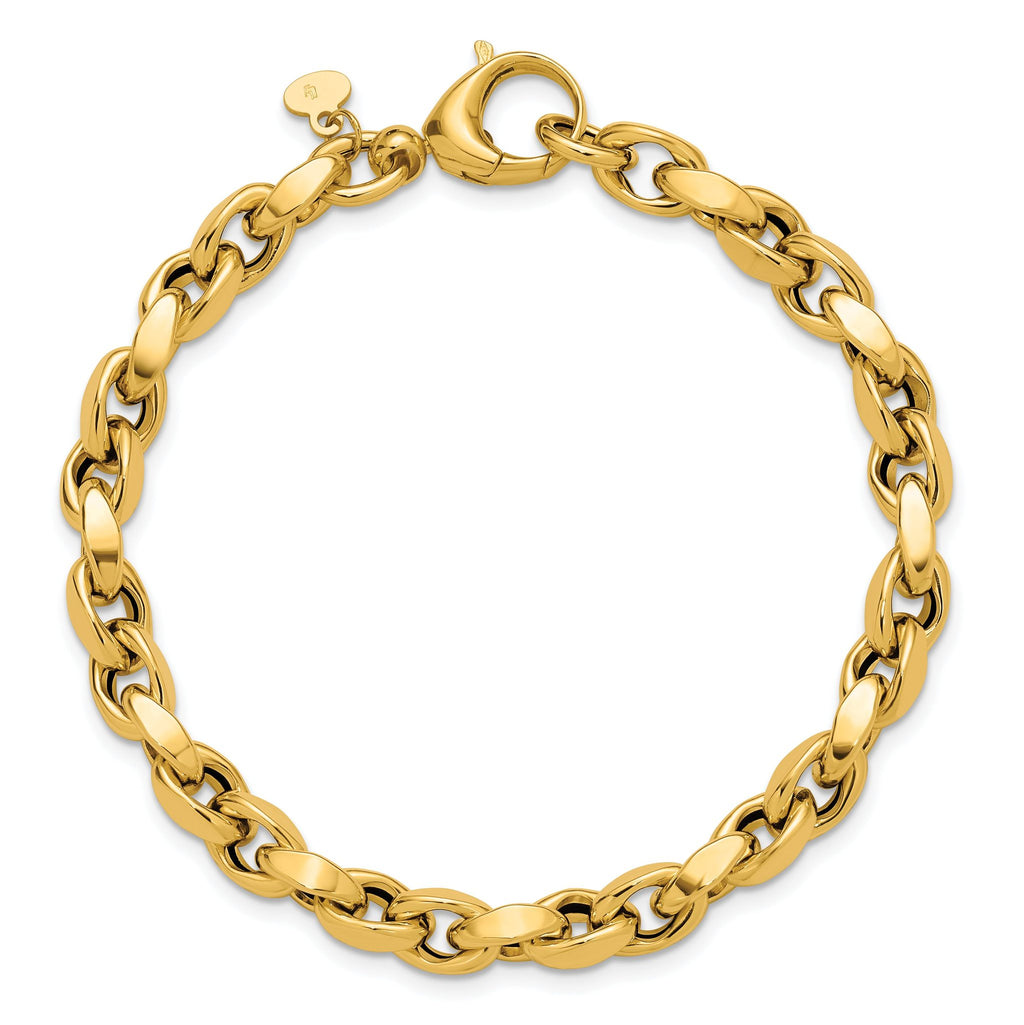 14K Polished Fancy Link Bracelet