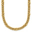 14K Polished and Textured Fancy Link with .5in ext. Necklace