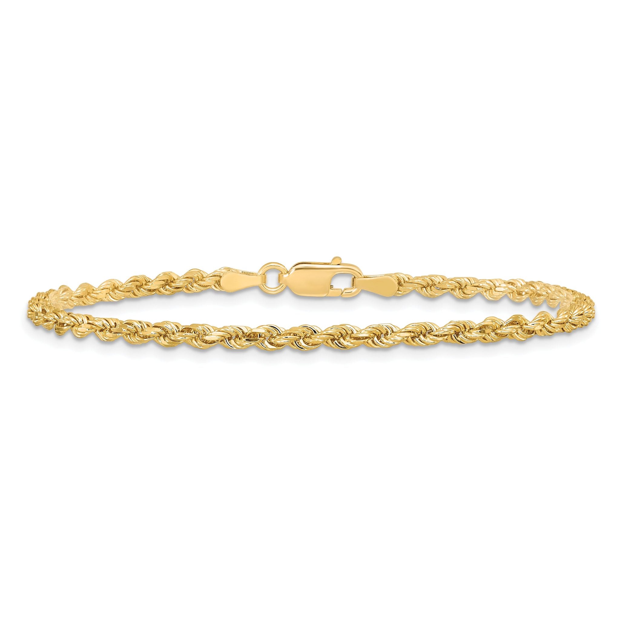 Diamond-Cut Rope Chain in 10K Yellow Gold, 2.75mm