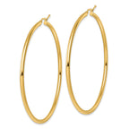 14k Polished 2.5mm Polished Hoop Earrings
