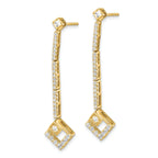 14k 1/2 carat Lab Grown Diamond VS/SI+ G+ Complete Dangle Post Earrings