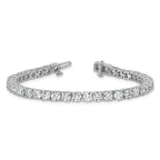 14k White Gold  12 1/2 carat Lab Grown Diamond VS/SI+ G+ Complete Tennis Bracelet