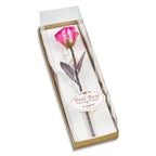 Fuchsia Lacquer Dipped Copper Trimmed Real Rose